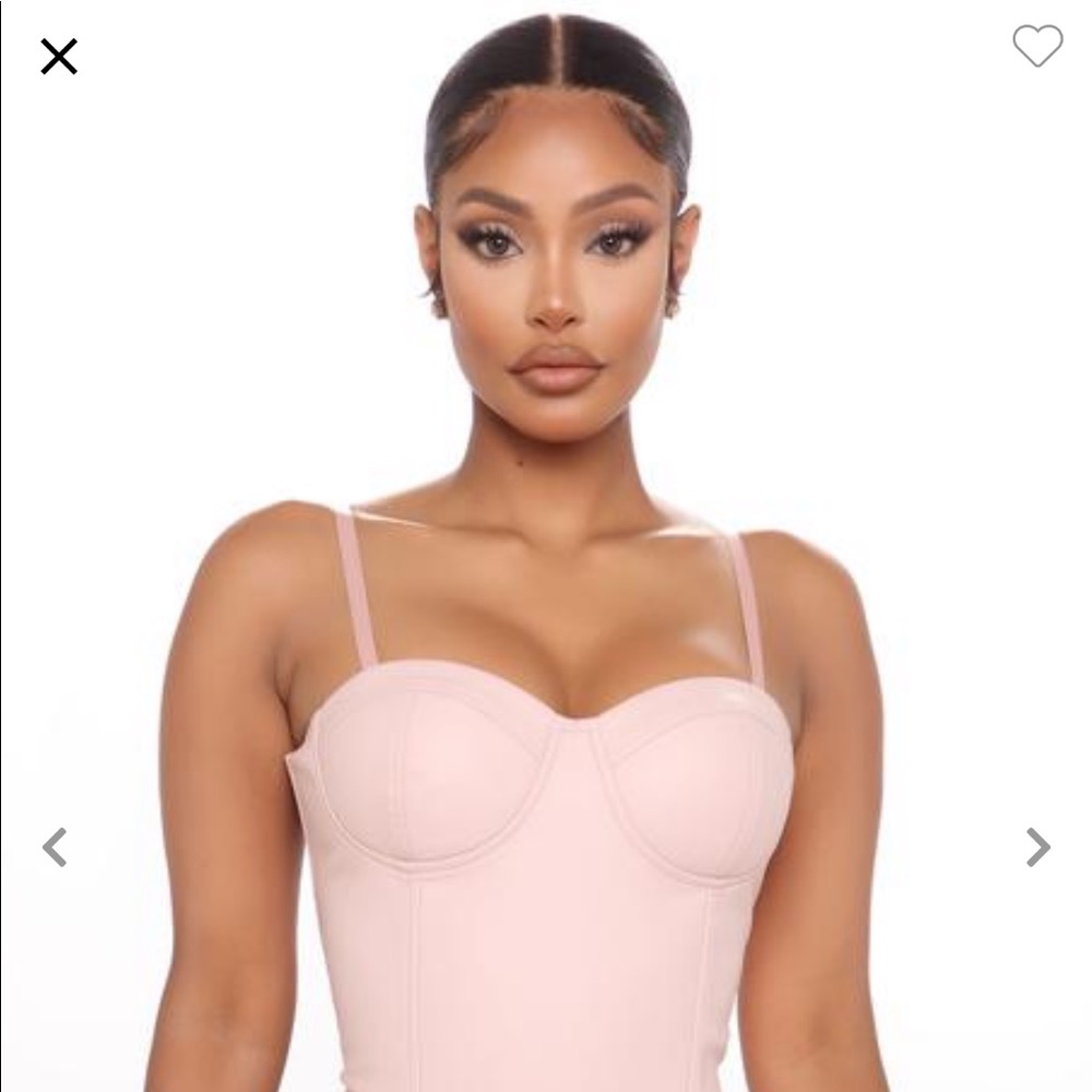 Cups and down bodysuit